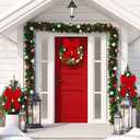 MCEAST 4 Pack Red Christmas Wreath Bows - 18 x 12 Inches Christmas Decoration Bows for Xmas Tree and Party Supplies