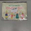 Sazuwu Champagne Lover Gift Makeup Bag Trip Gifts Housewarming Drinking Themed Gifts for Champagne Lovers Best Friends Cosmetic Bag Birthday Christmas Gift for Women Wife Zipper Pouch