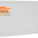 Lightomorrow Bulletin Board, 35 x 17 1/2 inches Felt Board - Decorative Pin Board, Cork Board Alternative for Wall, Foldable Self-Adhesive Vision Board Prayer Board with 20 Pushpins - Light Gray