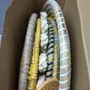Tatuo 11 Pcs Boho Wall Basket Decor Bulrush Woven Wall Hanging Art Round Farmhouse Rustic Handmade Wicker for Summer Home, Bedroom, Living Room, Kitchen Decorations, Multi Sizes(Lively)