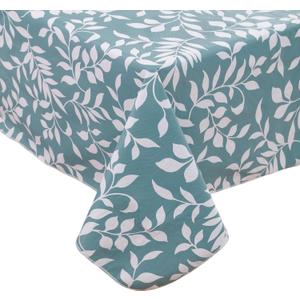 Heavy Duty Vinyl Tablecloth with Flannel Backing Waterproof Oil-Proof Plastic Table Cloth Stain-Resistant Wipeable Rectangle or Square Table Cover for Indoor and Outdoor (Branch, 60X84 Inch)