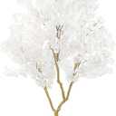 6.9FT White Artificial Cherry Blossom Tree Potted Decor