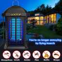 Bug Zapper Outdoor, 4200V Electric Mosquito Zapper, Bug Zapper Outdoor, Fly Traps, Fly Zapper, Mosquito Killer Indoor 3 Prong Plug, 90-130V, ABS Plastic Outer
