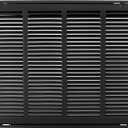 HVAC Premium 20" X 12" Steel Return Air Filter Grille for 1" Filter - Removable Face/Door - HVAC Duct Cover - Flat Stamped Face - Black [Outer Dimensions: 22 5/8" X 14 5/8"]