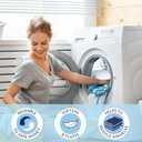 4 Pcs Wash Bed Sheet Detangler Reduces Laundry Tangles Wrinkles for Washer and Dryer Save Drying Time Reusable Accessories Creamy White