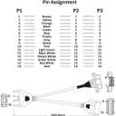 Universal OBD2 16 Pin Splitter Y Open Cable Male to Two Female Cable J1962 OBD II 1 Male to 2 Female Connector with Underdash Mount Bracket 30cm/12 inch