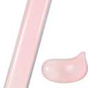 Gel Keyboard and Mouse Wrist Rest Set Pink Clear Wrist Rest for Computer Keyboard 60%/68%/75%, Comfort & Support for Typing and Gaming