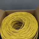 Cat6 Ethernet Cable 1000FT Channel Test Pass, Cat6 1000ft Ethernet Cable 23AWG Solid CCA, Cat6 Cable 550MHZ 10G with Easy Pull Box Yellow