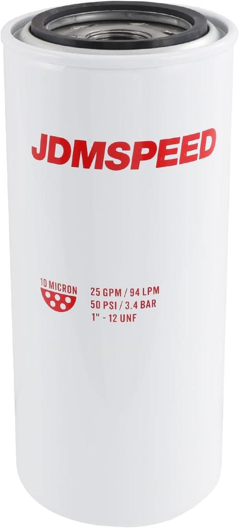 DICMIC F1810PM0 Fuel Filter Element Spin-on Particulate Replacement for 1200KTG9075 Filter Head 25 GPM 1-12 UN 10 Micron Carbon Steel Canister