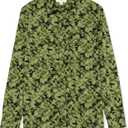 Amazon Essentials Men's Slim-Fit Long-Sleeve Two-Pocket Utility Shirt (Green, M)