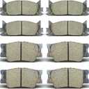 Front & Rear Brake Pads Compatible with 2007-2017 Toyota Camry, 2008-2018 Toyota Avalon, 2007-2018 Lexus ES350, 2013-2018 Lexus ES300h Ceramic Brake Pads