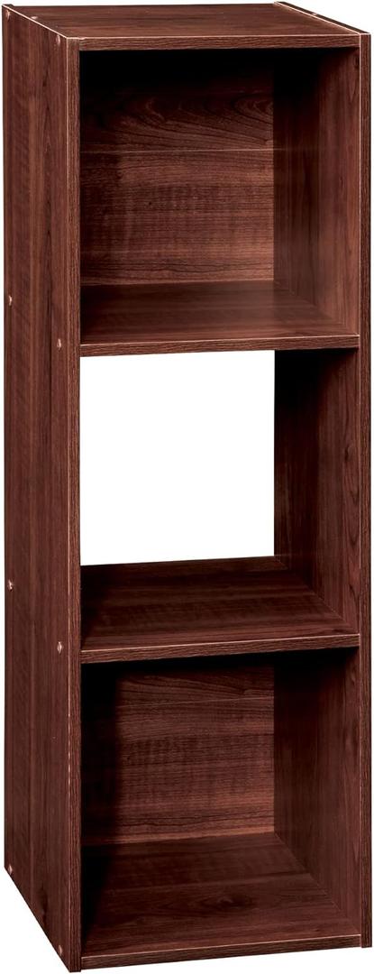 ClosetMaid Cubeicals 3 Cube Storage Shelf Organizer Bookshelf - Vertical/Horizontal, Easy Assembly - Dark Cherry Finish