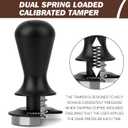 58mm Espresso Tamper, Daul Spring Loaded Calibrated Tamper, Coffee Tamper for Espresso Machine, 100% Flat Stainless Steel Base Tamper, Barista Tool for Espresso Machine