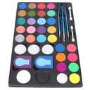 Yinhing 30 Colors Face Painting Kit, Face Body Paint Kit, Skin Paints for Halloween Parties, Suitable for All Skin Types, Suitable for Halloween Makeup, Holiday Parties