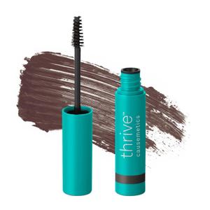 Thrive Causemetics Instant Brow Fix Semi-Permanent Eyebrow Gel, Waterproof Tinted Eye Brow Gel with Vitamin B5, Smudge-Proof, Long Lasting Definition, Vegan & Cruelty Free, Serena (Deep Brown)