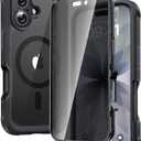 Diaclara Magnetic Designed for iPhone 17 Case 6.3'' [Full Camera Protection] Full Body Bumper,[Compatible with MagSafe] Phone Case w/Built-in Privacy Screen Protector,Black