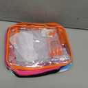 F-color TSA Approved Toiletry Bag 5 Medium - Clear Toiletry Bag Quart Size Travel Bag, Clear Cosmetic Makeup Bag for Women, Carry on Airport Airline Compliant Bag, 5 Colors(for age 12 or above) (Black/White/Blue/Orange/Rose Red 5 Pack)