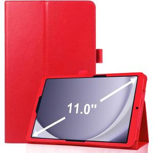Case for Galaxy Tab A9 Plus 11 Inch 2023, Slim Protective Stand Cover PU Leather Case for Samsung Galaxy Tab A9+/A9 Plus 11 Inch Tablet 2023 Released Model (SM-X210/X216/X218), Red