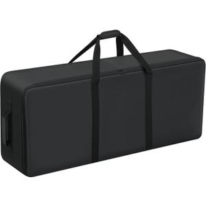 35 Inch Large Zippered Duffel Bag for Travel Camping Sports Equipment Storage, Soft Foldable Rolling Carry Cover with Wheels, Waterproof Foldable Luggage Bag with Padded Handles