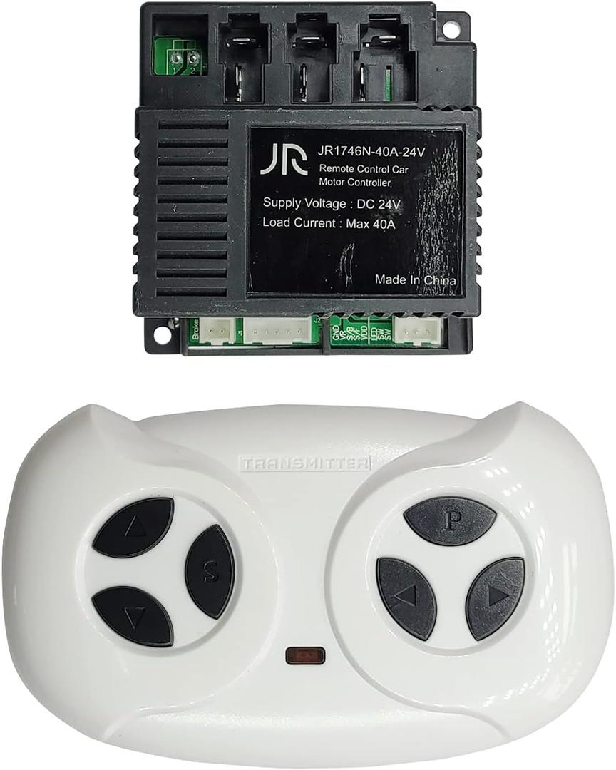 2.4G Bluetooth Remote Control and JR1746N-40A-24V Receiver Control Box Mother Board for Kids Powered Wheels Children Electric Ride On Cars Replacement Parts