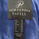 Adrianna Papell Women's Metallic Mesh Cascade Gown (14, Light Navy)