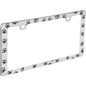 Bell Automotive 22-1-46104-8 Paw Prints License Plate Frame, Corrosion Resistant, Easy to Install
