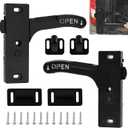 2PCS RV Screen Door Latch Handle, Aluminum RV Screen Door Handle Replacement Kit( Left and Right ), Ideal for Camper, Motor Home, Full RV Enthusiasts, A Weekend Camper (Right and Left-Black-2PCS)