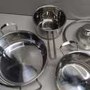 Aufranc Stainless Steel pots and pans set, 6 Piece Nonstick Kitchen Induction Cookware Set,Works with Induction/Electric and Gas Cooktops, Nonstick, Dishwasher