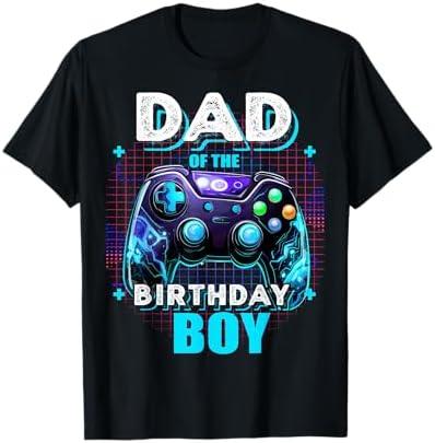 Dad of The Birthday Boy Matching Video Game Birthday Party T-Shirt, M