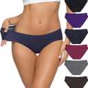 Altheanray Women’s Seamless Underwear No Show Panties Soft Stretch Bikini Underwears 6 Pack, Size: Medium