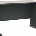 Bush Business Furniture Series A 48W Computer Desk in White Spectrum and Slate, Small Office Table for Home or Professional Workspace