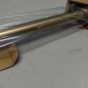 Ivilon Tension Curtain Rod - Spring Tension Rod for Windows or Shower, 36 to 54 Inch. Warm Gold