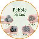 Quibbay 45 LB Mexican Beach Pebbles - 1-2 Inch Decorative River Rocks for Landscaping, Garden Paving, Plant Rocks, Crafting, Walkways, Backyard, Grey Natural Unpolished Bulk Stones