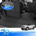 Cargo Mat Fits for Jeep Grand Cherokee L 2021-2025 2026, All Weather TPE Rear Cargo Liner Trunk Mat with 3rd Row Seatback Cover for Jeep Grand Cherokee L Accessories