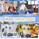 Moinchore 12 Pcs Christmas Nativity Basket for Gifts Empty 9.8x6.5'' Jesus Holy Night Market Tray Cardboard Basket with Bows, Plastic Bags, Twist Ties, Empty to Fill for Religious Christian Party (Dark Blue)