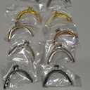 PH PandaHall 10pcs Metal Purse Frame 5 Color 8.5cm/3.3" Retro Arch Metal Purse Coin Bag DIY Craft Frame Kiss Clasp Lock for Bag Sewing Craft Tailor Sewer