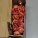 32Pcs Ranunculus Artificial Flowers Burnt Orange - Faux Silk Mini Peonies for DIY Wedding Bouquet, Home Decor, Bridal Shower Centerpieces