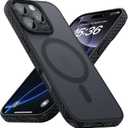 Lamicall Magnetic Case for iPhone 16 Pro Max, for Magsafe - [Anti-Slip Edge] Military Grade Shockproof Protection Translucent Hard Slim Magnet Protective Cover for iPhone 16 Pro Max 6.9 inches (Black)