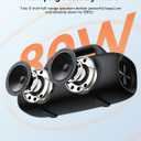 BassBloom Roar 1 Portable Bluetooth Speaker,60W Powerful Sound with JIKE Bass,IPX6 Waterproof,24H Playtime,Bluetooth 5.4,RGB Party Lights,Wireless Stereo Pairing,Travel Outdoor for Camping and Beach