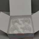 BTaT- Double Walled Stackable Glass Coffee Mugs, 8 oz, Set of 4, Glass Coffee Cups with Handle, Insulated Clear Coffee Mug for Hot and Cold Beverages, Cappuccino, Latte, Tea, Americano