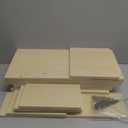 NUTIKAS Desk Shelves Desktop Organizer Shlef - Natural Wood Tone Office Organization for Top of Desk Organizers and Accessories Corner Bookshelf Table Top Shelving Small Hutch Decorations for Office