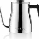 Bodum 34 oz Bistro Gooseneck Electric Water Kettle, Pour Over Coffee & Tea, Temperature Control, Polished Stainless Steel