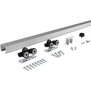 JUBEST 5FT Commercial Grade Pocket Door Hardware and Track Set, Sliding Door Hardware 56.7", Durable and Smoothly, Easy to Install