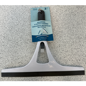CleaningSolutions Shower Cleaner Squeegee With Built in Grout Brush for Window, Shower, and Car Cleaning, 1-Pack