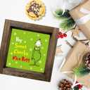 Funny Christmas Decorations, Christmas Wooden Sign for Home Bathroom Decor, Holiday Art Prints with Wood Frame, Xmas Tiered Tray Decor Party Supplies, White Elephant Gifts Stocking Stuffer, 7x7 Inch (Sweet)