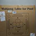 Floating Mahjong Table for Pool, Double-Sided Waterproof Game Tray with Cup Holders, EVA Floating Game Table for Pool, Pool Mahjong Table Floating for Mahjong, Poker, Cards, Dominoes & Scrabble