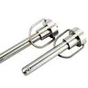 2 x 1 Pc Stainless Steel Ring Handle Locking Pin Ball Lock pins Quick Release pin with Button Locating pins Safety pins Dowels w/ Reinforced Lanyard (Dia.:1/2, 1-1/2in)