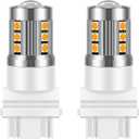 3157 LED Bulb for Blinker Brake Light Front Turn Signal Bulb, 2PCS 3157 T25 Led Turn Signal Bulbs Super Bright Marker Parking Lighting Accessories Replacement Lamp for SUV Sedan Truck (Amber)