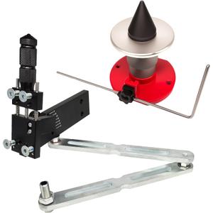 Improved Version Lawn Mower Blade Sharpener (5005,Black), Blade Balancer Replace 339075B Lawn Mower Blade Balancer Magnetic Wall Mount 42-047 (Red)