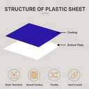 8PCS Laser Engraving ABS Double Color Plastic Sheets, 11.8" x 11.8" x 0.05" Engravable Blanks for Custom Name Badges, Signs, Retail Logos, DIY Crafts (Blue/White)